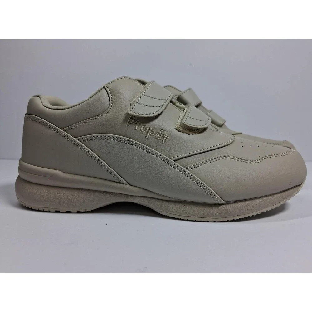 New Propet Tour Walker Strap Women’s Size 7 M Beige Leather Walking Shoes WA2093